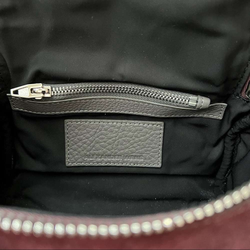 Alexander Wang Authentic Rockie Two-Toned Gray and Burgundy Crossbody Bag - Picture 5 of 16